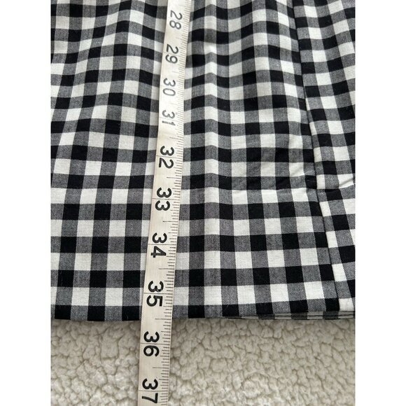 Madewell $148 V-Neck Mini Vest Dress, Black & White Checkered Gingham, Sz 10 - Picture 12 of 13